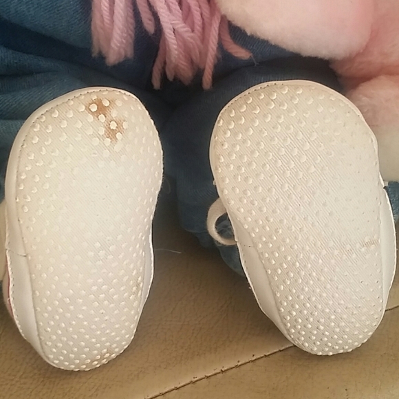 Adorable Sock Bunny holding Teddy Bear - Picture 5 of 8